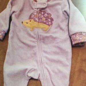 Purple Kids One Piece with Hedgehog Design